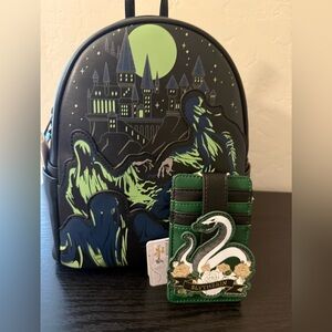 LOUNGEFLY HARRY POTTER - DEMENTORS (GLOW) US EXCLUSIVE MINI BACKPACK w/wallet